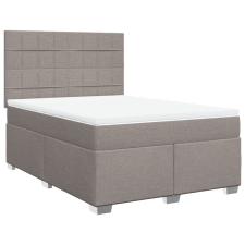 vidaXL tópszínű szövet rugós ágy matraccal 140 x 190 cm (3290487) ágy és ágykellék