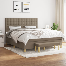 vidaXL tópszínű szövet rugós ágy matraccal 160 x 200 cm ágy és ágykellék