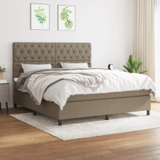 vidaXL tópszínű szövet rugós ágy matraccal 160 x 200 cm ágy és ágykellék