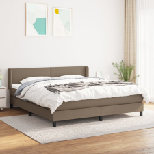 vidaXL tópszínű szövet rugós ágy matraccal 160 x 200 cm ágy és ágykellék