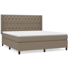 vidaXL tópszínű szövet rugós ágy matraccal 160 x 200 cm (3131685) ágy és ágykellék