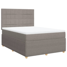 vidaXL tópszínű szövet rugós ágy matraccal 160 x 200 cm (3292111) ágy és ágykellék