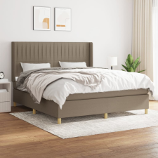 vidaXL tópszínű szövet rugós ágy matraccal 180 x 200 cm ágy és ágykellék