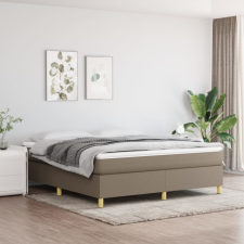 vidaXL Tópszínű szövet rugós ágy matraccal 180 x 200 cm ágy és ágykellék