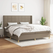 vidaXL tópszínű szövet rugós ágy matraccal 200 x 200 cm ágy és ágykellék