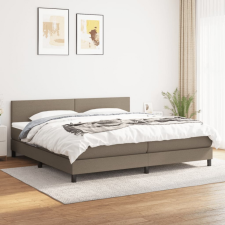 vidaXL tópszínű szövet rugós ágy matraccal 200 x 200 cm ágy és ágykellék