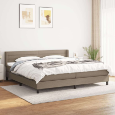 vidaXL tópszínű szövet rugós ágy matraccal 200 x 200 cm ágy és ágykellék