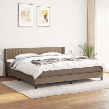 vidaXL tópszínű szövet rugós ágy matraccal 200 x 200 cm ágy és ágykellék