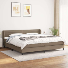 vidaXL tópszínű szövet rugós ágy matraccal 200 x 200 cm ágy és ágykellék