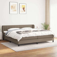 vidaXL tópszínű szövet rugós ágy matraccal 200 x 200 cm ágy és ágykellék