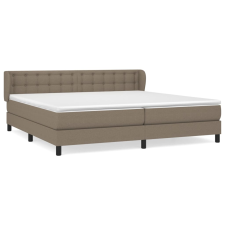 vidaXL tópszínű szövet rugós ágy matraccal 200 x 200 cm (3126593) ágy és ágykellék
