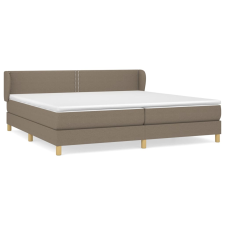 vidaXL tópszínű szövet rugós ágy matraccal 200 x 200 cm (3126753) ágy és ágykellék