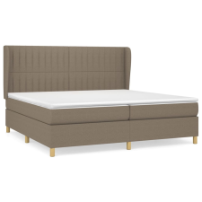 vidaXL tópszínű szövet rugós ágy matraccal 200 x 200 cm (3128713) ágy és ágykellék
