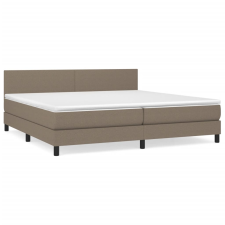 vidaXL tópszínű szövet rugós ágy matraccal 200 x 200 cm (3139925) ágy és ágykellék