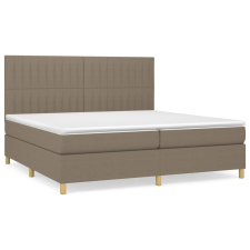 vidaXL tópszínű szövet rugós ágy matraccal 200 x 200 cm (3142525) ágy és ágykellék