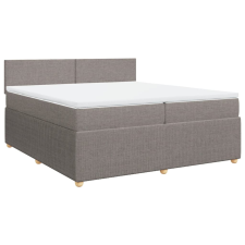 vidaXL tópszínű szövet rugós ágy matraccal 200 x 200 cm (3287560) ágy és ágykellék