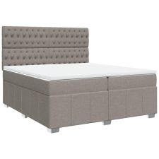 vidaXL tópszínű szövet rugós ágy matraccal 200 x 200 cm (3291786) ágy és ágykellék