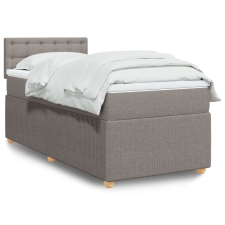 vidaXL tópszínű szövet rugós ágy matraccal 80 x 200 cm ágy és ágykellék