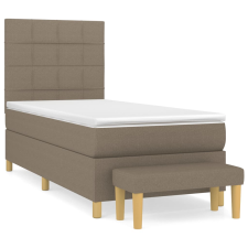 vidaXL tópszínű szövet rugós ágy matraccal 80 x 200 cm (3137113) ágy és ágykellék