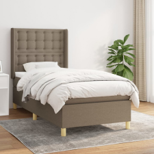 vidaXL tópszínű szövet rugós ágy matraccal 90 x 190 cm ágy és ágykellék