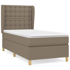 vidaXL tópszínű szövet rugós ágy matraccal 90 x 190 cm (3128809) ágy és ágykellék