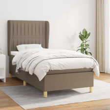 vidaXL tópszínű szövet rugós ágy matraccal 90 x 200 cm ágy és ágykellék
