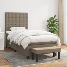 vidaXL tópszínű szövet rugós ágy matraccal 90 x 200 cm ágy és ágykellék