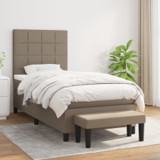 vidaXL tópszínű szövet rugós ágy matraccal 90 x 200 cm ágy és ágykellék