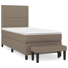 vidaXL tópszínű szövet rugós ágy matraccal 90 x 200 cm ágy és ágykellék