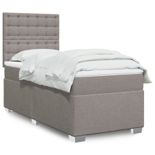 vidaXL tópszínű szövet rugós ágy matraccal 90 x 200 cm ágy és ágykellék
