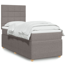 vidaXL tópszínű szövet rugós ágy matraccal 90 x 200 cm ágy és ágykellék