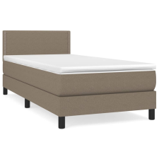 vidaXL tópszínű szövet rugós ágy matraccal 90 x 200 cm (3139949) ágy és ágykellék