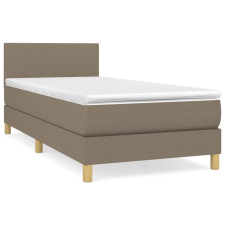 vidaXL tópszínű szövet rugós ágy matraccal 90 x 200 cm (3140429) ágy és ágykellék
