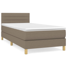 vidaXL tópszínű szövet rugós ágy matraccal 90 x 200 cm (3140669) ágy és ágykellék