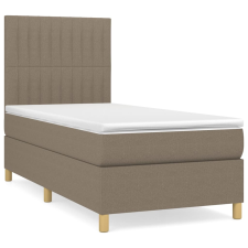 vidaXL tópszínű szövet rugós ágy matraccal 90 x 200 cm (3142469) ágy és ágykellék