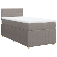 vidaXL tópszínű szövet rugós ágy matraccal 90 x 200 cm (3287343) ágy és ágykellék