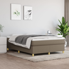 vidaXL Tópszínű szövet rugós ágykeret 140 x 190 cm ágy és ágykellék