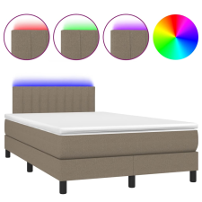 vidaXL tópszínű szövet rugós és LED-es ágy matraccal 120x190cm ágy és ágykellék