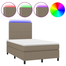 vidaXL tópszínű szövet rugós és LED-es ágy matraccal 120x190cm (3270194) ágy és ágykellék