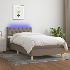 vidaXL tópszínű szövet rugós és LED-es ágy matraccal 80 x 200 cm ágy és ágykellék