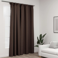 vidaXL tópszínű vászonhatású sötétítőfüggöny kampókkal 290x245 cm lakástextília