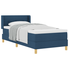 vidaXL Toronyágy matraccal Kék 100x200 cm Szövet (3341285) ágy és ágykellék