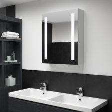 vidaXL tükrös fürdőszobaszekrény LED világítással 50 x 13 x 70 cm fürdőszoba bútor