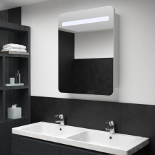 vidaXL tükrös fürdőszobaszekrény LED világítással 60 x 11 x 80 cm fürdőszoba bútor