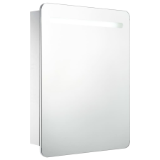 vidaXL tükrös fürdőszobaszekrény LED világítással 60 x 11 x 80 cm (285118) fürdőszoba bútor