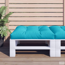 vidaXL Türkizkék szövet raklappárna 80x80x12 cm kerti bútor