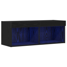 vidaXL TV Fali Szekrény LED Világítással Fekete Totó 80x30x30 cm (862204) bútor