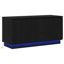 vidaXL TV szekrény Fekete 100x38x49 cm Mérnöki fa (869667) bútor