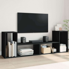 vidaXL TV-szekrény - Fekete - 75x30x50 cm bútor