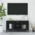 vidaXL TV-szekrény - Fekete Acél és Üveg - 105x35x52 cm